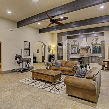 Transitional Mediterranean Style Custom Home on Acreage in Richmond, Texas