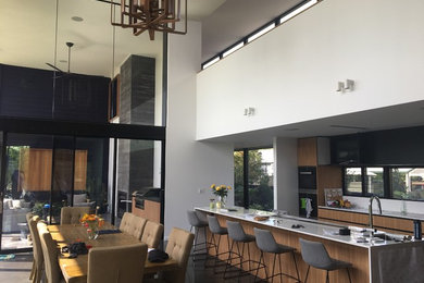 Inspiration for a contemporary home design in Brisbane.