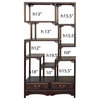 Chinese Brown Stain Treasure Display Curio Cabinet Room Divider Hcs7161