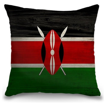 "Kenya Textured Flag" Pillow 20"x20"