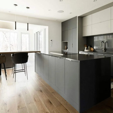 Modern Monochromatic Kitchen Rosemere