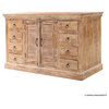 Fahey Rustic Solid Wood 8 Drawer Large Sideboard Cabinet
