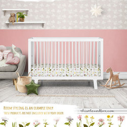 Baby Girls Room, Vintage Inspired Wildflowers - Nursery Decor