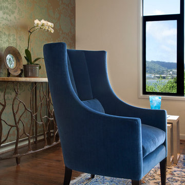 Artful Living room in Mill Valley