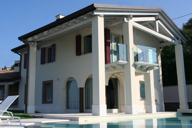 Ispirazione per la facciata di una casa country