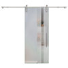 Sliding Glass Barn Door, V1000 With Frosted Glass., 40"x84" Inches, Right