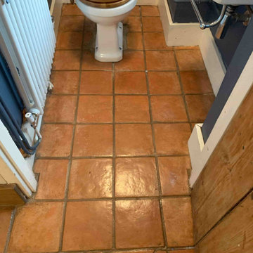 Terracotta Tiled Floor Deep Cleaned and Sealed in Faversham