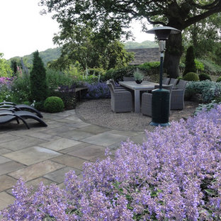 This is an example of a country patio in Cheshire.