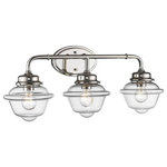 Millennium Lighting - Millennium Lighting 3443-PN Neo-Industrial - 3 Light Bath Vanity - Shade Included: YesNeo-Industrial Three Light Bath Vanity Polished Nickel Clear Schoolhouse Glass *UL Approved: YES *Energy Star Qualified: n/a  *ADA Certified: n/a  *Number of Lights: Lamp: 3-*Wattage:100w A bulb(s) *Bulb Included:No *Bulb Type:A *Finish Type:Polished Nickel