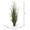 Vickerman 36" Artificial Potted Green Grass and Eucalyptus