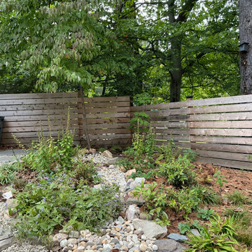 Conservation and rain gardens landscape