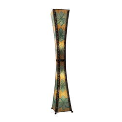 Eangee Home Designs Hour Glass Giant Floor Lamp | Sea Blue - Floor Lamps
