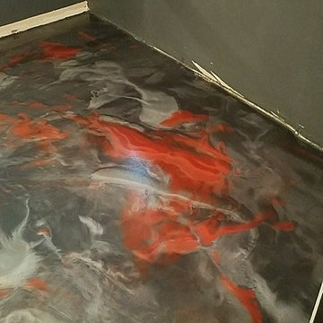 Titanium, Silver and Copper Epoxy Floor