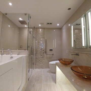 Condominium Washroom renovation Handicap accessible