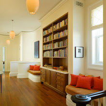 built-in cabinets in hallway