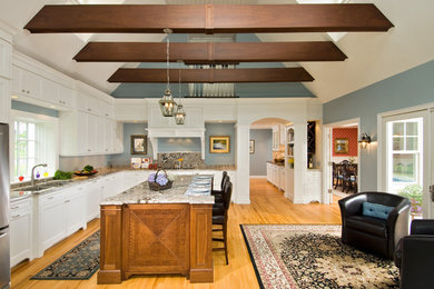 Elegant kitchen photo in Boston