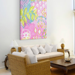 Pink Abstract Leaves - Products