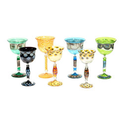 Multicolor Blown Murina Glasses - Cups And Glassware