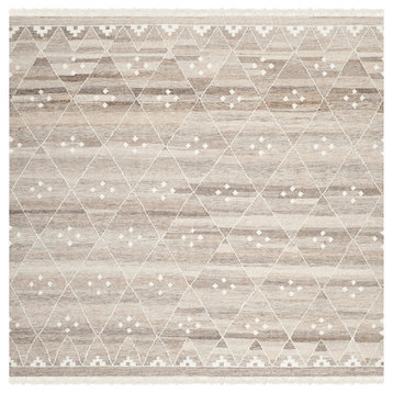 Safavieh Kilim Collection NKM316 Rug, Natural/Ivory, 7' Square