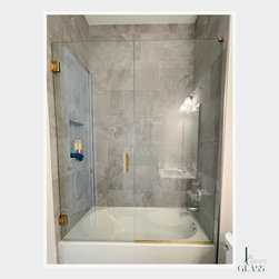 In-Line Swing Door And Side Panel - Tub - Shower Doors
