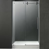 60in.  Frameless Shower Door 3/8in.  Frosted/St Steel Hardware Right with White