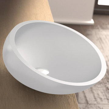 Vetro Europa Vessel Sink, White