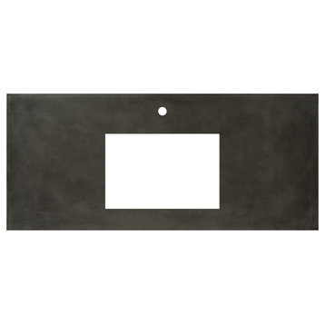 48" Native Stone Vanity Top in Slate- Rectangle with Single Hole Cutout