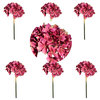 Set of 6 Fuchsia Hydrangeas - 14 Inches Tall, Perfect for Your Home Decor