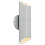 Access Lighting - Marino Tall Bi-Directional Outdoor LED Wall Mount, Satin - Modern, contemporary design merges with energy efficiency in this outdoor LED wall sconce. This tall wall-mounted fixture emits bi-directional light in a cylindrical fashion, delivering enough visibility to brighten any dark space without blinding the eye. Mount this sconce on your patio, porch, or balcony.