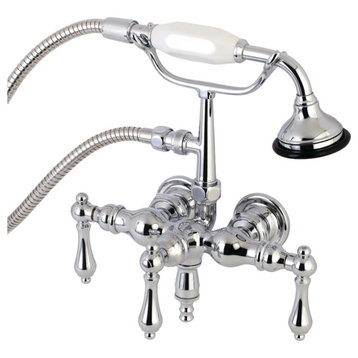 Kingston Brass AE20T Vintage Wall Mounted Clawfoot Tub Filler - Polished Chrome
