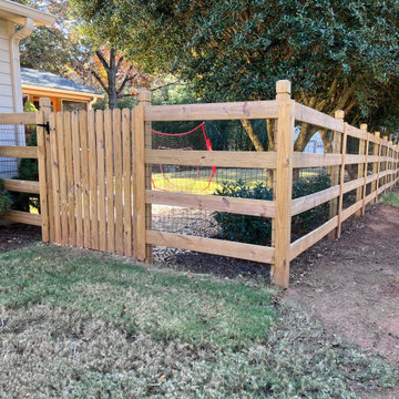 4 Rail Residential Fence with wire