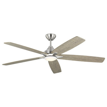 Monte Carlo Lowden 60" Smart Ceiling Fan WithLED 5LWDSM60BSLGD Brushed Steel