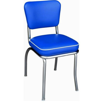 Retro 1950's Diner Chair, Royal Blue