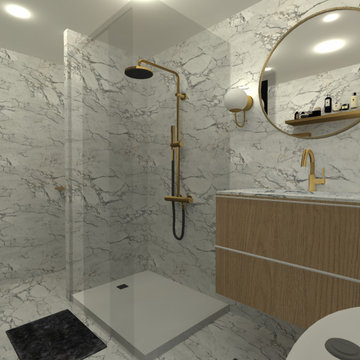 Rénovation d'une salle d'eau style luxieux