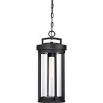 Nuvo Lighting - Nuvo Lighting 60/6504 Huron - 1 Light Outdoor Hanging Lantern - Huron; 1 Light; Hanging Lantern; Aged Bronze FinisHuron 1 Light Outdoo Aged Bronze Clear GlUL: Suitable for damp locations Energy Star Qualified: n/a ADA Certified: n/a  *Number of Lights: Lamp: 1-*Wattage:60w T9 Medium Base bulb(s) *Bulb Included:Yes *Bulb Type:T9 Medium Base *Finish Type:Aged Bronze