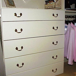 Antique White Master Bedroom Closet - Closet Organizers