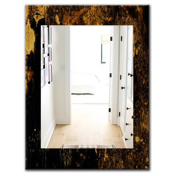 Designart Marbled Yellow 8 Glam Wall Frameless Vanity Mirror, 24x32