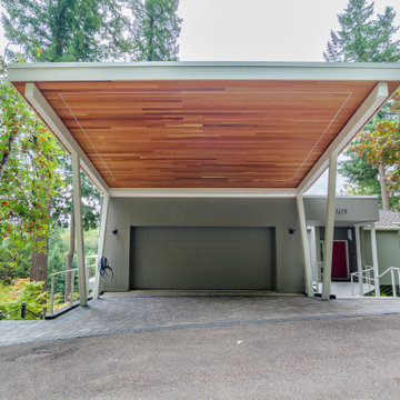 A Japanese-Inspired Carport in The Mountain Park Neighborhood