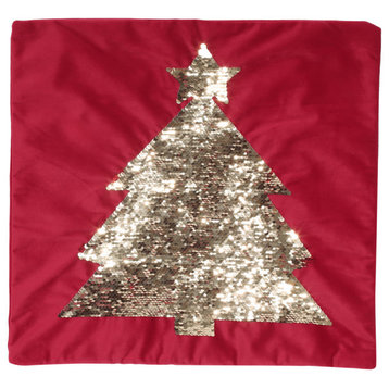 Cibola Velvet Christmas Tree Throw Pillow Cover