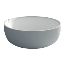 ADM Bathroom Design - ADM Circular Freestanding Bathtub, Matte White, 59.1" - Bathtubs
