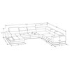 Modern Wynn Slate Leather Sectional Sofa with Adjustable Headrests, Left Chaise