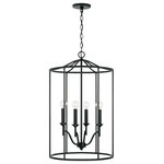 Capital Lighting - Capital Lighting Peyton 4 Light Foyer, Matte Black - The sharp lines and artistic arches of the Peyton 4-Light Foyer are timelessly transitional. The muted tone of the Matte Black finish allows the silhouette to take center stage.