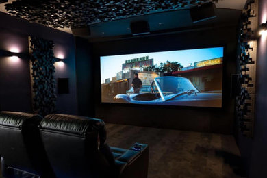 Photo of a modern home theatre.