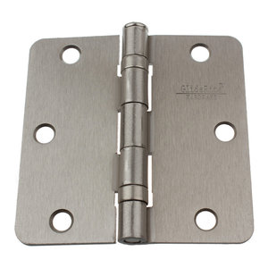 3 1 2 Brushed Door Hinge With Square Corners Traditional