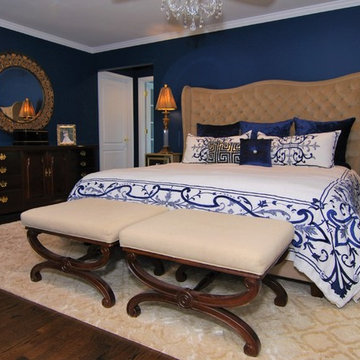 Elegant Navy Master Bedroom Suite