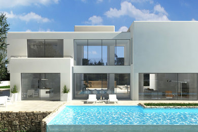 Modelo de diseño residencial mediterráneo grande