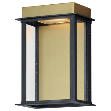 Rincon Small LED Outdoor Sconce, Black / Gold