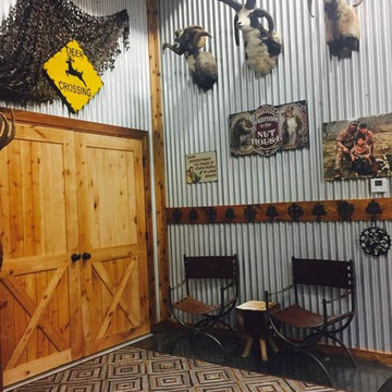 Industrial & Rustic Man Cave/Hunting Garage