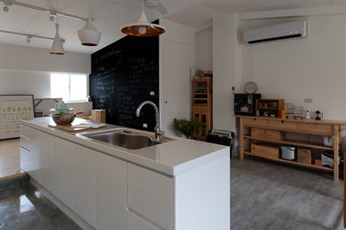 Inspiration for an industrial kitchen remodel in Other