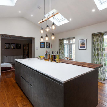 Walnut Handleless Kitchen in Leeds